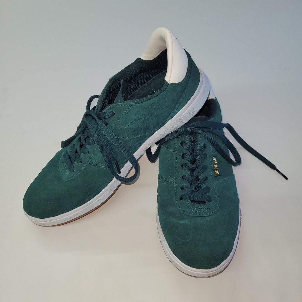 Supra Spencer Hamilton Suede Teal Green Mens Low‎ Top Sneakers Shoes US 7 Skate